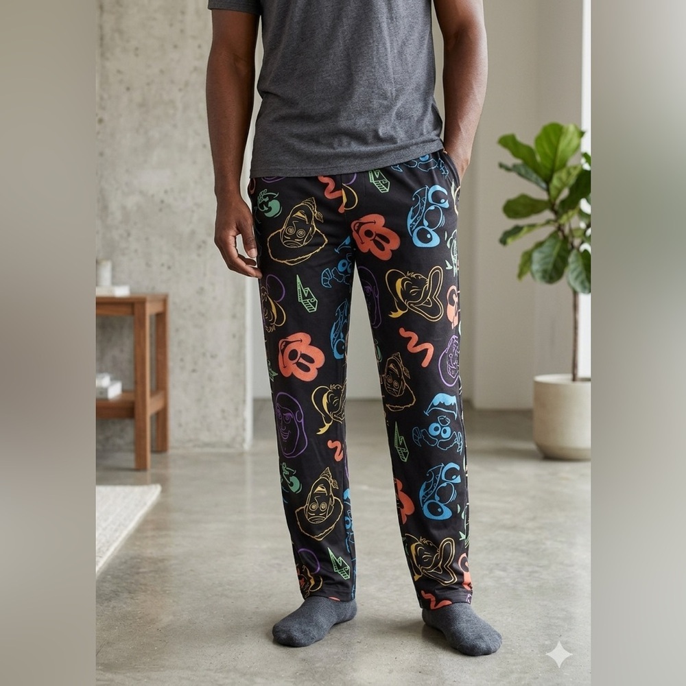 Disney multi-character lounge pants​ Red & Black Medium